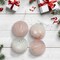 Northlight Snowflakes Glass Ball Christmas Ornaments - 3" (80mm) - Pink and White - 4ct